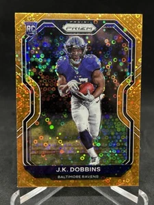 JK Dobbins 2020 Panini Prizm Rookie #379 Orange Disco RC Ravens Chargers - Picture 1 of 2