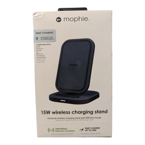 C5. Mophie 15 Watt Wireless Fast Charging Stand Qi certified Universal Charger - Picture 1 of 2