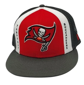 Tampa Bay Buccaneers New Era Trucker Mesh 9FIFTY Snapback OSFM Hat Cap - Picture 1 of 7