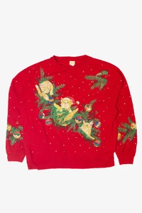 Vintage Kitties Ugly Christmas Sweatshirt (80er Jahre) - Bild 1 von 4