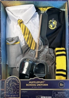 Conjunto Varinha Uniformes Harry Potter 18” Boneca My Life American Girl HUFFLEPUFF - Imagem 1 de 4