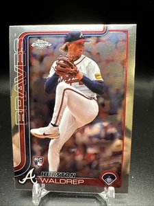 2025 Topps Chrome Baseball Rookie RC #90 Hurston Waldrep - Picture 1 of 2