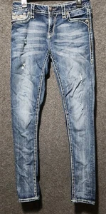Rock Revival Pilken Skinny Stretch Jeans Women's Size 30 Mid Rise Skinny - Picture 1 of 10