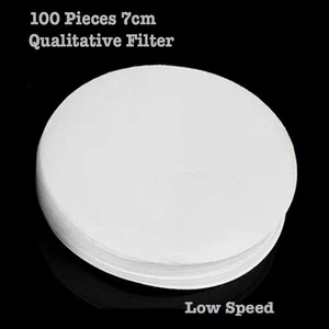 100Pcs Slow Speed Qualitative Filter Paper 7cm Filtration Chemistry Laboratory - Picture 1 of 1