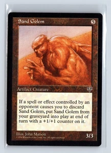 (3x) SAND GOLEM – MTG Magic the Gathering Card – Mirage – Uncommon - Picture 1 of 6