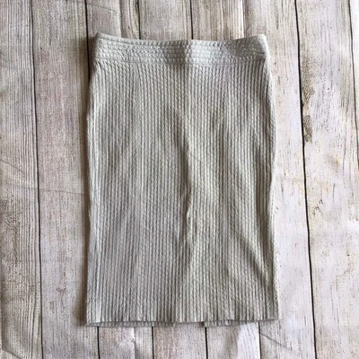 Falda Lápiz Vintage Emporio Armani Taupe Texturizada 99% Lana Talla 10 UK (42 IT) Foto 1 de 4