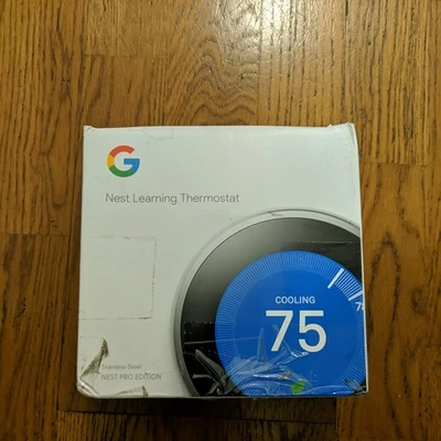 Nest 3rd Generation Programmable Thermostat T3008US -Stainless Steel - Image 1 of 3