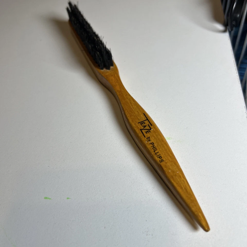 NUEVO Cepillo Phillips Teaze Cepillo de Pelo Mango de Madera Jabalí Foto 1 de 2