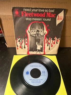 FLEETWOOD MAC France "NEED YOUR LOVE SO BAD" Picture Sleeve PS Rare Rock Beatles - Image 1 of 4