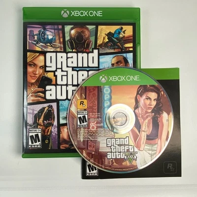 Grand Theft Auto V (Xbox One, 2014) Complete w/ Manual CIB - TESTED - Image 1 of 4