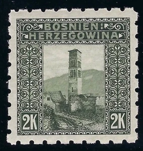 B&D: 1906 Bosnia & Herzegovina Scott 44h, 2K, perf 6.5 MNH--fresh - Picture 1 of 2