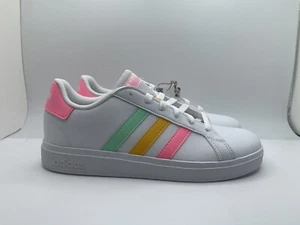 Adidas Grand Court 2.0 Kids Size 5 Casual Sneakers White HP8910 NEW - Picture 1 of 6