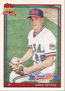 1991 Topps Traded David Tuttle Rookie USA #122T
