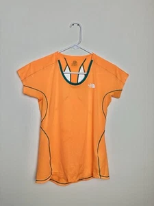 Women's North Face Orange Fitness Top Flight Series Flash Dry Size S (0340) - Picture 1 of 7