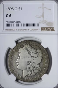 1895-O Morgan Silver Dollar NGC G 6 Semi-Key Date TVNHI - Picture 1 of 3