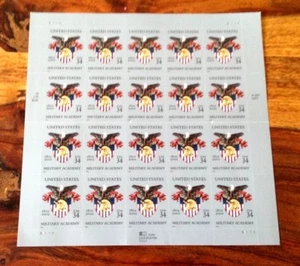 United States Post Service Sheet 34¢ Stamps (20) US MILITARY ACADEMY ~ 1802-2002 - Picture 1 of 4
