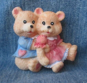 Teddy Bear Couple 3D Magnet Souvenir Refrigerator - Picture 1 of 2