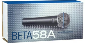Shure Beta58A Pro Vocal Mic - Supercardioid Live/Studio/Streaming w/Enhanced - Picture 1 of 3