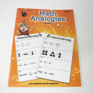 Math Analogies Level 1 2nd-3rd Critical Thinking workbook homeschooling analogy - Picture 1 of 8