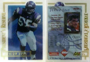 1996 Collector's Edge President's Reserve Junior Seau - RARE PROMO CARD - MINT - Picture 1 of 1
