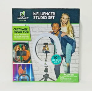 First Act Musician Influencer Studio Kit w/ 10" LED Ring Light & Green Screen - Picture 1 of 2