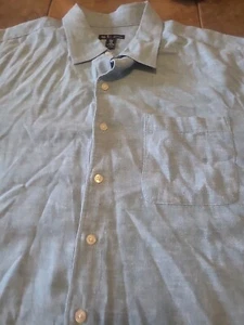 GAP Blue short sleeve button down mens shirt sz XL - Picture 1 of 4