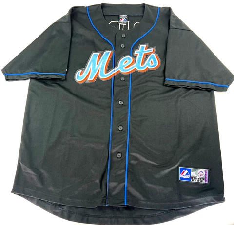 Vintage Majestic New York Mets David Wright 5 Black Alternate Jersey Mens 2XL Cover