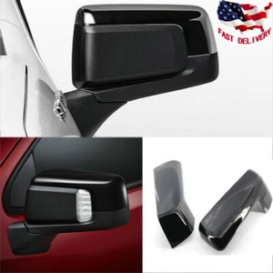 Gloss Black For 2019-2023 Chevy Silverado 1500 Mirror Cap Cover Trim Accessories - Picture 1 of 11