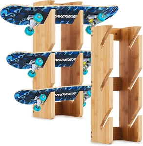 Woanger 2er Pack Skateboard Rack Skateboard Wandhalterung Display hält 3 Boards - Bild 1 von 7