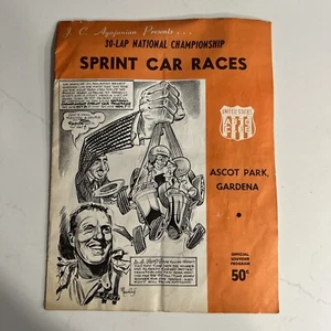 ASCOT PARK 1964 PROGRAM- CALIF. RACING PRESENTS SPRINT CAR RACES Aj Foyt - Picture 1 of 7