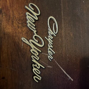 1993 Chrysler New Yorker Rear Trunk Emblem Badge OEM Gold "New Yorker" ONLY - Picture 1 of 2