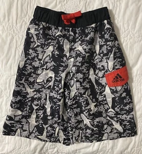 adidas Boys Swim Trunks Boardshorts, Small, Black White Sharks - Picture 1 of 4
