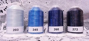 4 NEW blue colors GUTERMANN miniking 100% polyester thread 1094 yd Spools  - Picture 1 of 1