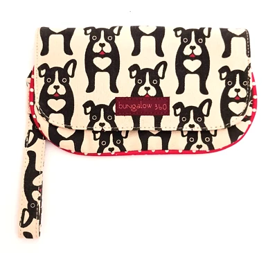 NUEVO Bolso sin asas de muñeca de lona Bungalow 360 estampado de perro 9X5 Foto 1 de 4