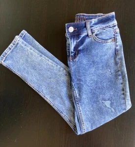 Justice Girls Size 12 Slim Stretch Skinny Acid Wash Denim Jean School Clothes - Picture 1 of 15