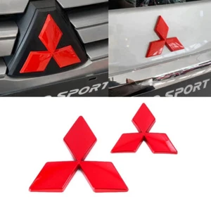 Cubierta emblema logotipo delantero + trasero rojo para Mitsubishi Pajero Sport 2020-2024 - Imagen 1 de 5