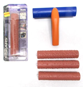 Fiskars  6" RUBBER STAMP HOLDER & 4 ROLLER STAMPS - Picture 1 of 7