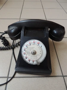 téléphone U43 PTT marché 1964 ERICSSON BAKELITE NOIR - Photo 1/4
