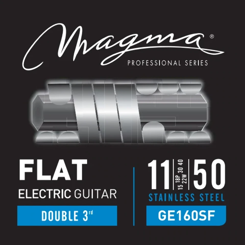 Magma Electric Guitar Strings Light Gauge FLAT Stainless Steel Set, .011 - .050 - Image 1 of 1
