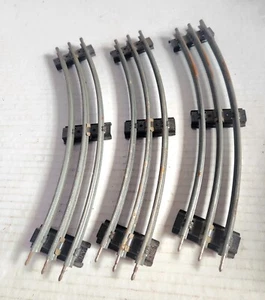 Vintage O Gauge Track Lionel Lot Of 3 Curved Sections 3 Rail 3 Tie - Picture 1 of 8
