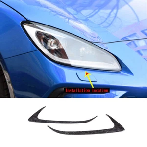 Forged Carbon Fiber Headlight Eyelid Eyebrow Trim For Toyota 86 Subaru BRZ 20-23 - Picture 1 of 7