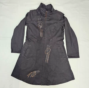 NEU C.M.C. Color Me Baumwolle Long Jacke Designer Mantel Reißverschluss Damen Gr. XS - Bild 1 von 13