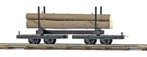 Busch 12222 - 1/87/H0 Drehgestell-Rungenwagen With Tree Trunks - New - Picture 1 of 1