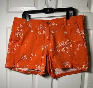 Pantalones cortos chinos para mujer a.n.a (A New Approach) talla 16 sarga floral naranja - Imagen 1 de 6