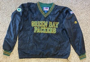Champion Pro Line NFL Green Bay Packers Pullover Vintage 90s gefüttert Jacke Herren Lg - Bild 1 von 5