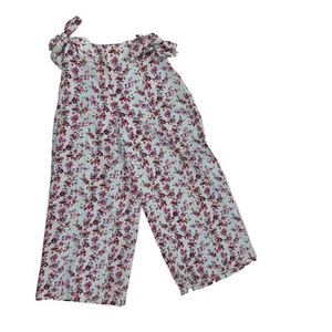 Club Monaco Tansa Silk Floral Print Side Tie Culottes Sz 00 Wide Leg Capri - Picture 1 of 6