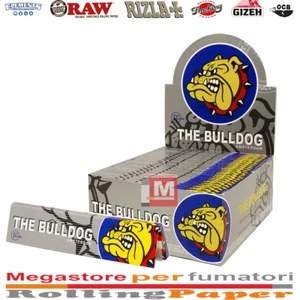 Cartine The Bulldog Argento Lunghe Silver King Size Slim 25 Libretti - Zdjęcie 1 z 2
