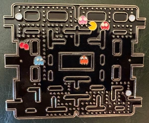 Vintage 2004 Pac-Man Arcade Video Game Metal Belt Buckle Classic Enamel Namco - Picture 1 of 4