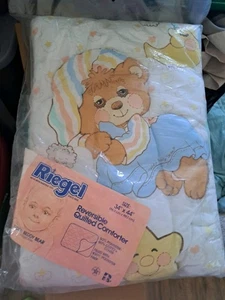 NEW Vintage Teddy Beddy Bear Sleepy Baby Comforter Blanket Riegel FP Morgan USA - Picture 1 of 1