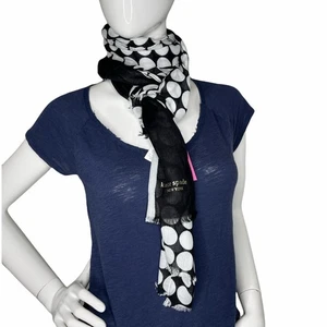 Kate Spade dance floor oblong scarf Black and White - Picture 1 of 3